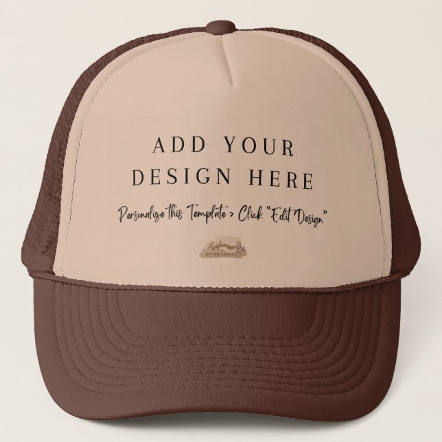 Boné Camiseta | Adicionar seu próprio Design (Frente)