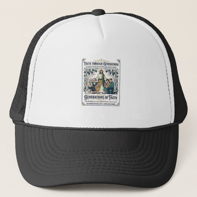 Boné Camiseta Árvore Genealógica de Jesus Desenho Basea (Frente)