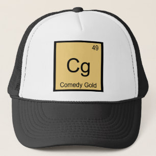 Boné Camiseta Cg - Símbolo do Elemento Químico Comedy G