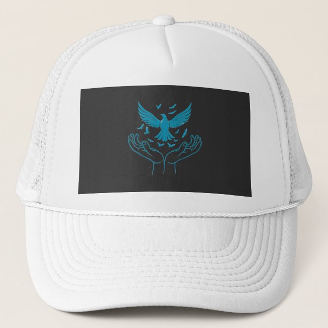 Boné : Camiseta de Linha Artística Espírito de Paz Pomb (Frente)