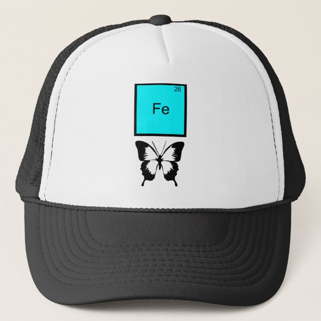 Boné Camiseta de Punho de Elemento de Borboleta de Ferr (Frente)