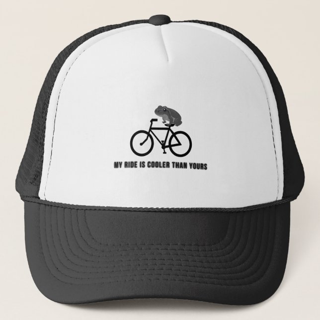 Boné Camiseta de Sapo Engraçado de Bicicleta | Animal d (Frente)