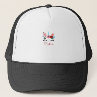 Boné Camiseta de Unicórnio Floral Mágico Malia Fofo Par