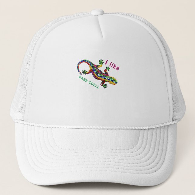 Boné Camiseta de Viagem Eu Amo PARK GUELL. presente (Frente)
