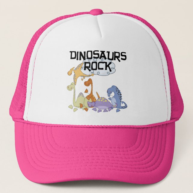 Boné Camiseta e presentes da rocha dos dinossauros (Frente)