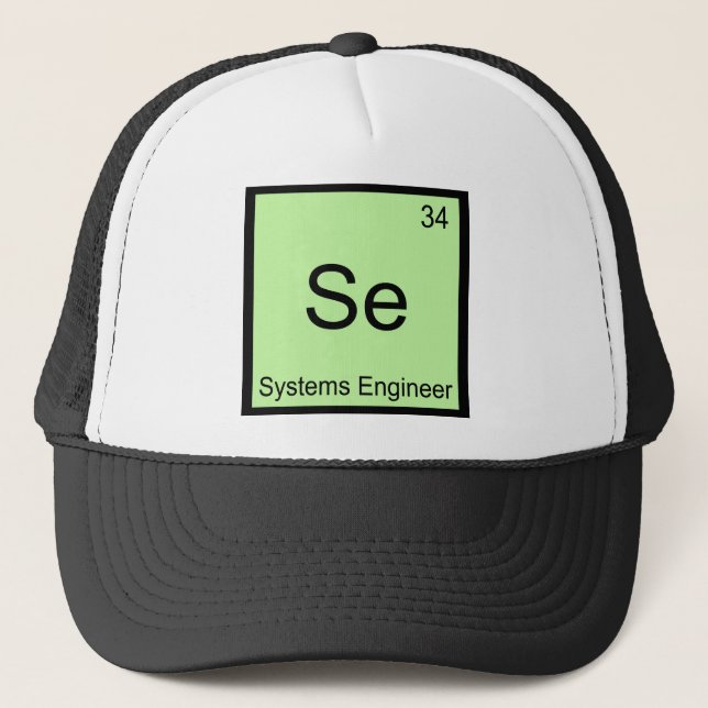 Boné Camiseta engraçada do elemento químico para Engenh (Frente)