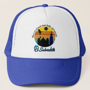 BONÉ CAMISETA ESTAMPADA EL PAIS MAS BELLO EL SALVADOR