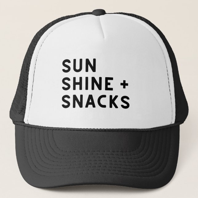 Boné Camiseta feminina SUNSHINE + SNACKS (Frente)