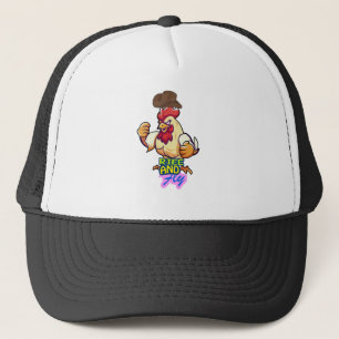 Boné Camiseta "Frango Engraçado: Levante e Voar”