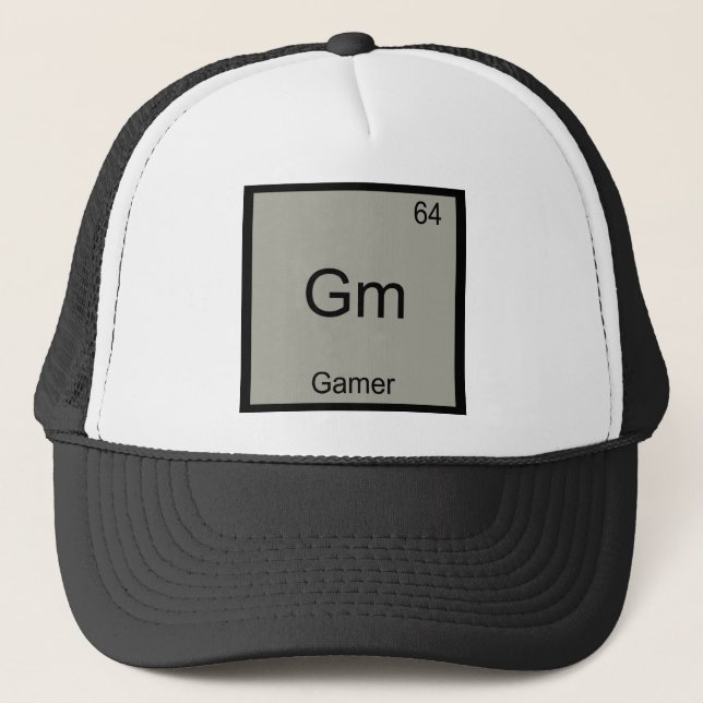 Boné Camiseta Gm - Símbolo de Elemento Químico Divertid (Frente)