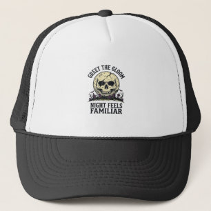 Boné Camiseta Gráfica Crânio Lua Assustadora de Hallowe