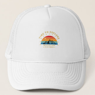 Boné Camiseta Hora de Explorar Montanha – Retro Hiking 