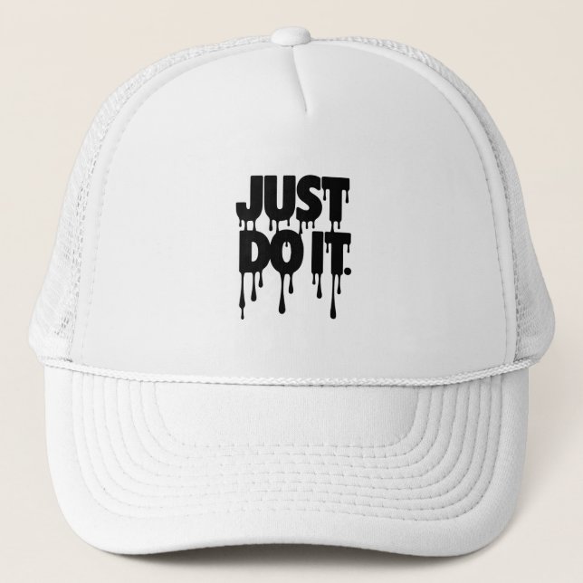 Boné Camiseta Just Do It! | Letras Negrito Retrô (Frente)