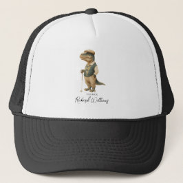Boné Camiseta Legal Tee-Rex Golfista Dinossauro Assinat
