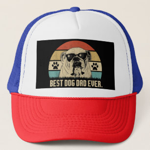 Boné Camiseta Melhor Papai Bulldog Inglês Antigo de Tod