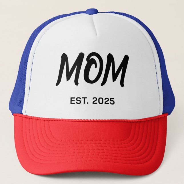 Boné Camiseta Moderna de Estabelecimento de Mãe em Letr (Frente)