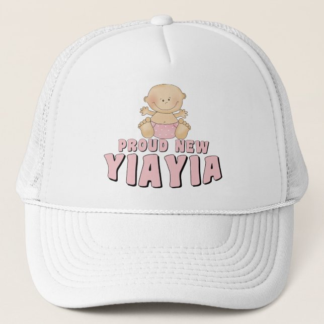 Boné Camiseta Orgulhosa Nova YiaYia (Frente)