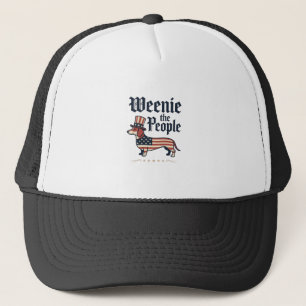 Boné Camiseta Patriótica de Dachshund Weenie the People