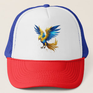 Boné Camiseta Radiante do Céu Phoenix: Beleza Azul e Am