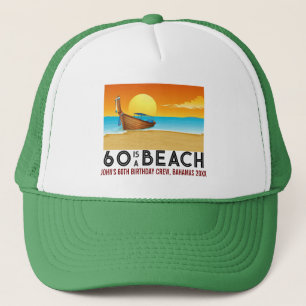 Boné Camiseta Sunset Beach 60º 70º Aniversário Tripulaç