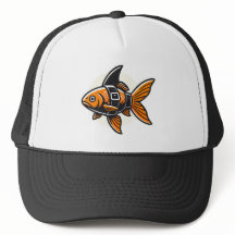 Camiseta Tubarão-Barbatana Peixe Dourado por Vin Z
