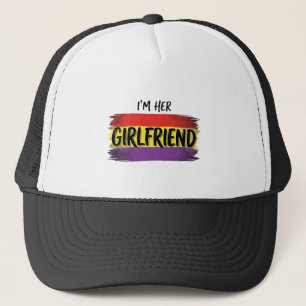 Boné Camiseta Vetorial Arco-íris Orgulho da Namorada De