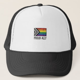 Boné Camiseta Vetorial Proud Ally Pride Flag Design_1