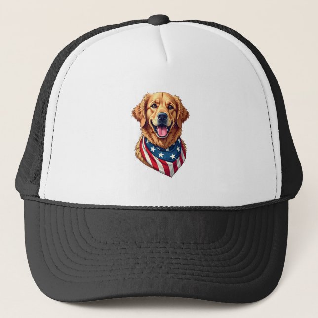 Boné Camiseta Vintage do Golden Retriever Estrelado 4 (Frente)