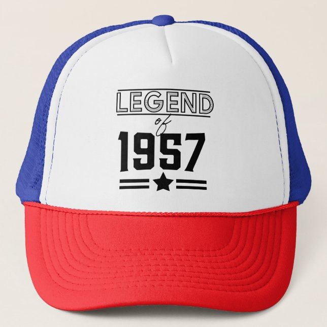Boné Camiseta Vintage Legend de 1957 (Frente)
