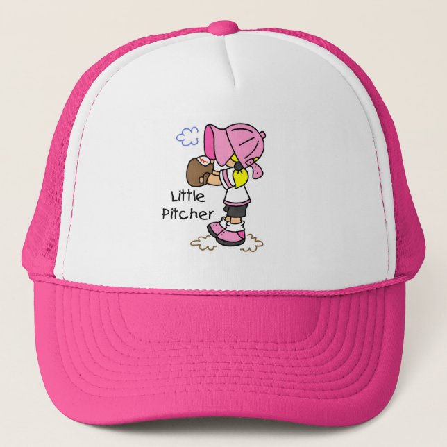 Boné Camisetas de beisebol Little Pitcher Girls e Prese (Frente)