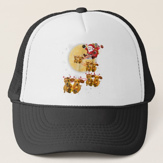 Boné Camisetas de cão de Natal Engraçadas em Reindeer D (Frente)