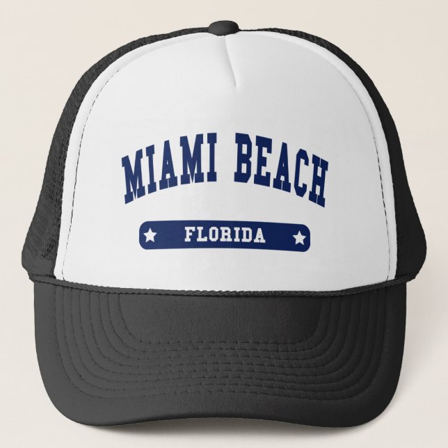Boné camisetas de Estilo da Universidade de Miami Beach (Frente)