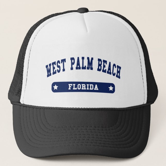 Boné camisetas de Estilo da Universidade de West Palm B (Frente)