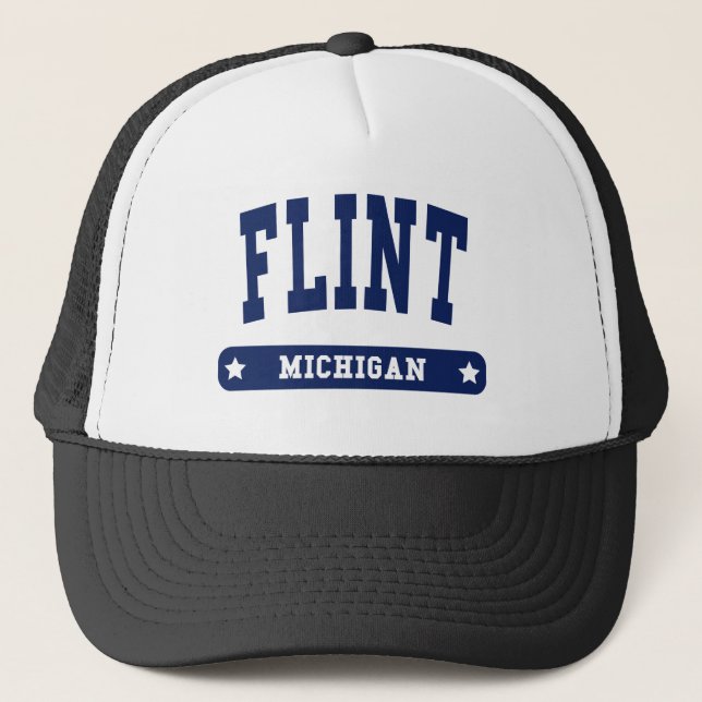 Boné camisetas do Flint Michigan College Style (Frente)