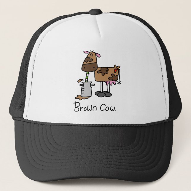 Boné Camisetas e Presentes da Vaca Marrom (Frente)