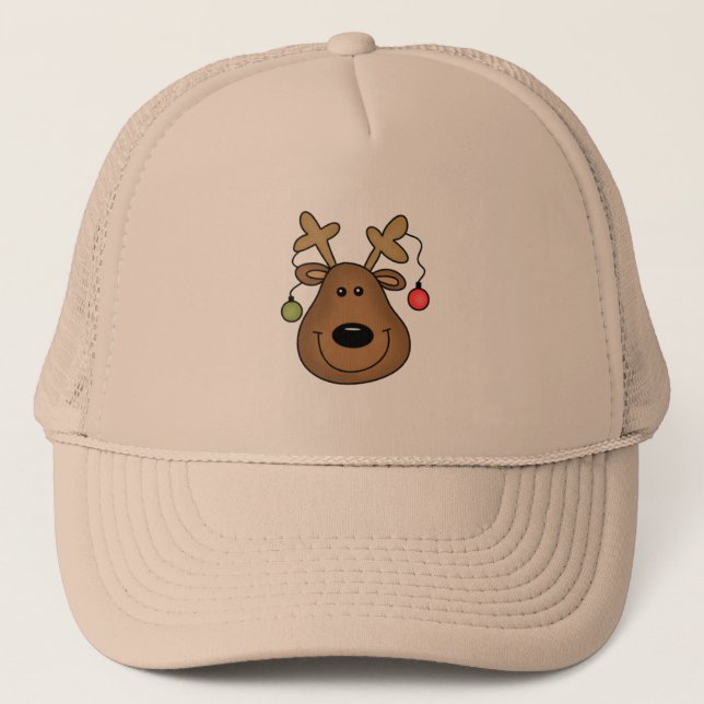 Boné Camisetas e presentes de Reindeer de Férias (Frente)