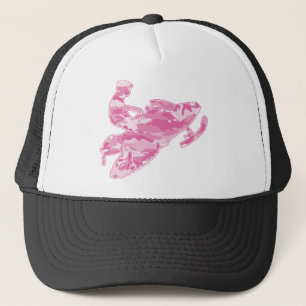 Boné Camo Pink Sled em cópia preta