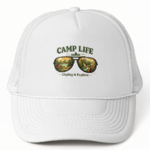 Camp Life Feels Right – Adventure Trucker Hat USA