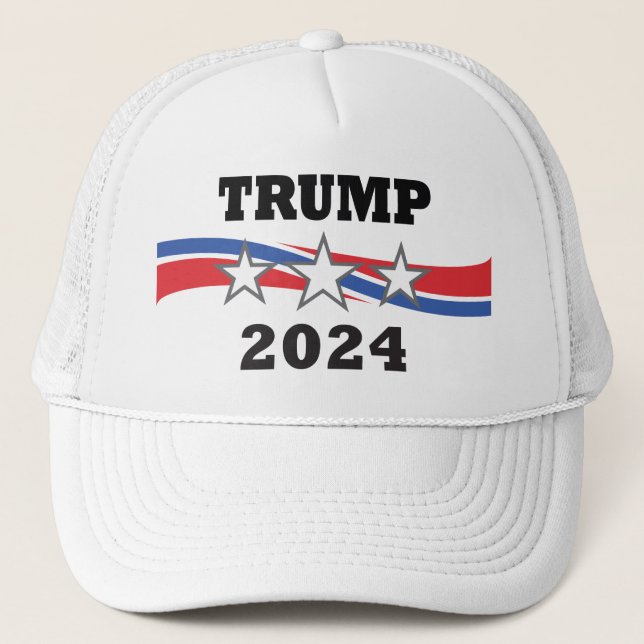 Boné Campanha de Vitória Trump 2024 Stars & Stripes (Frente)