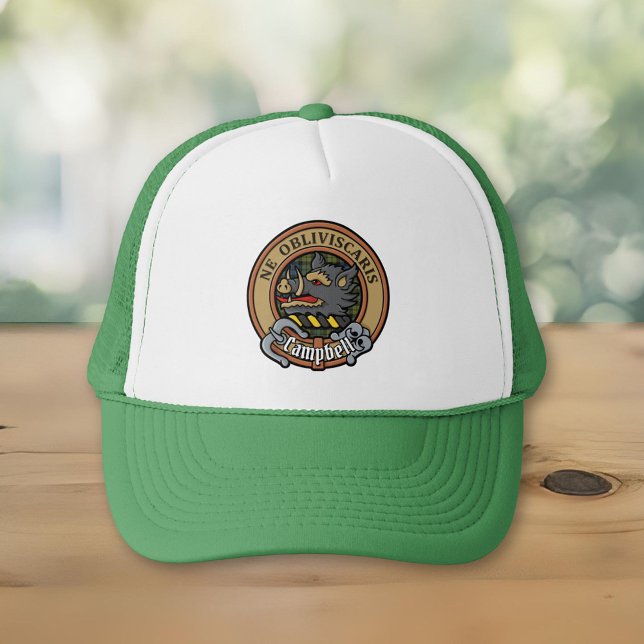 Boné Campbell Crest sobre Tartan Trucker Hat (Criador carregado)