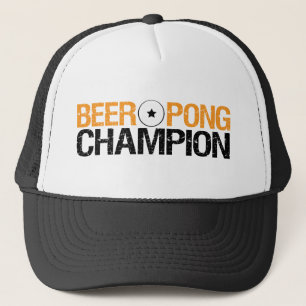 Boné campeão do pong da cerveja