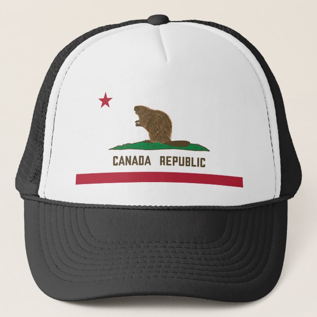 Boné Canadá República da Califórnia Flag Beaver (Frente)