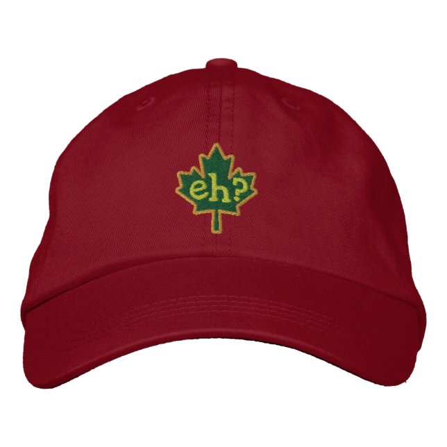 Boné Canadense Eh? Folha de bordo do bordado (Frente)
