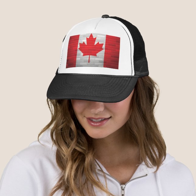 Boné Canadian Flag Brick Wall Canada Maple Hat (In Situ)