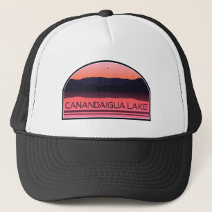 Boné Canandaigua Lake New York Red Sunrise