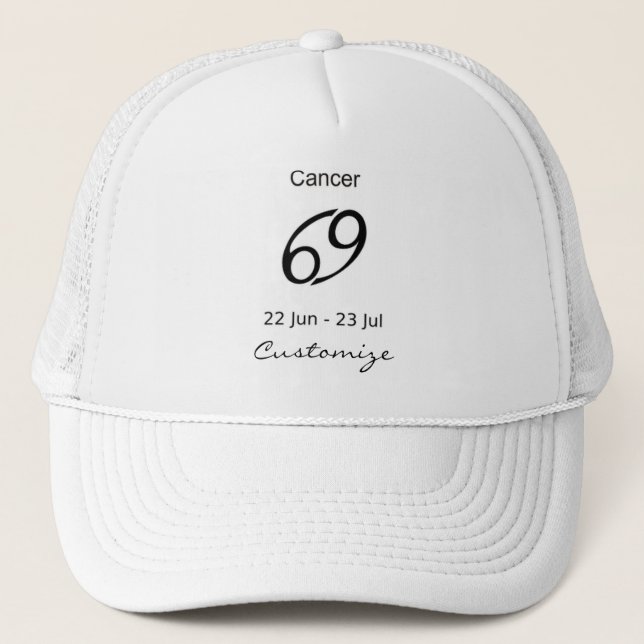 Boné Cancer 69 Símbolo Zodíaco Thunder_Cove (Frente)