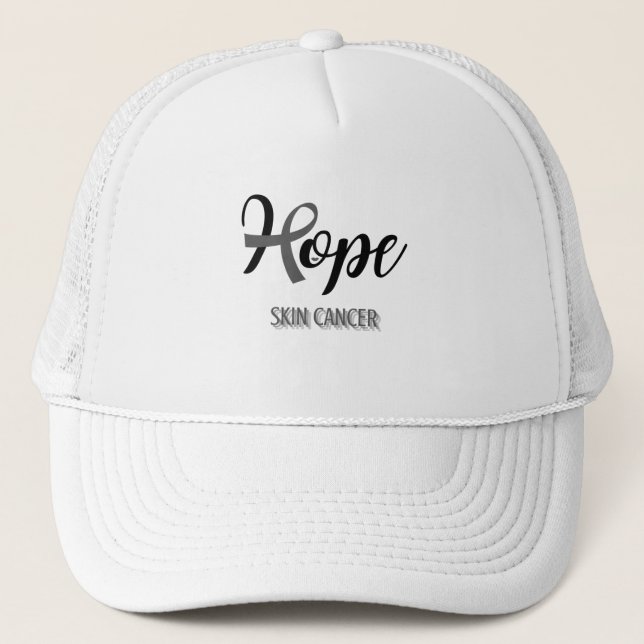 BONÉ CANCER DE ESPERANÇA/PELE/UNISEX DE CONSCIÊNCIA (Frente)