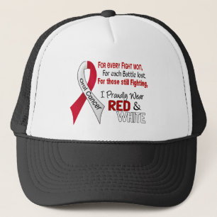 Boné Cancer oral eu visto orgulhosa vermelho e o branco