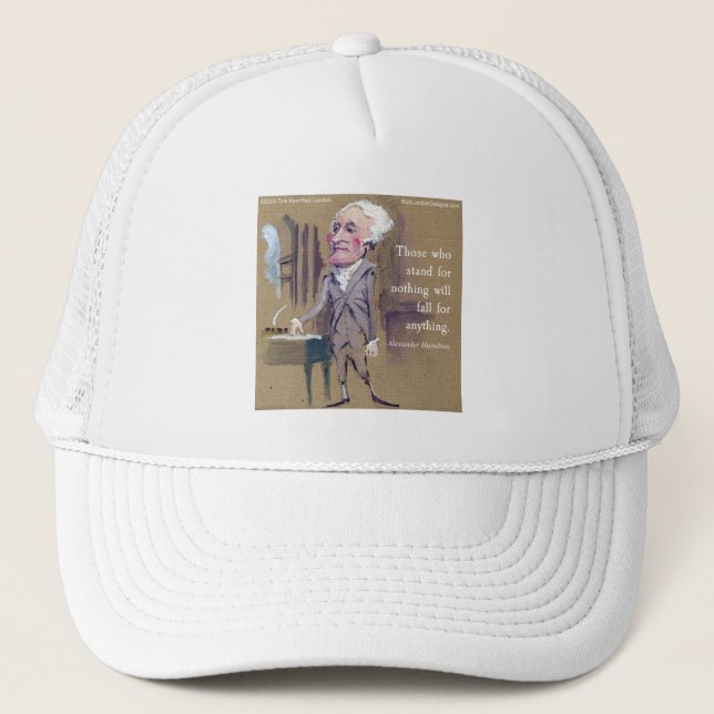 Boné Caneca com Citação de Alexander Hamilton "Defenda  (Frente)