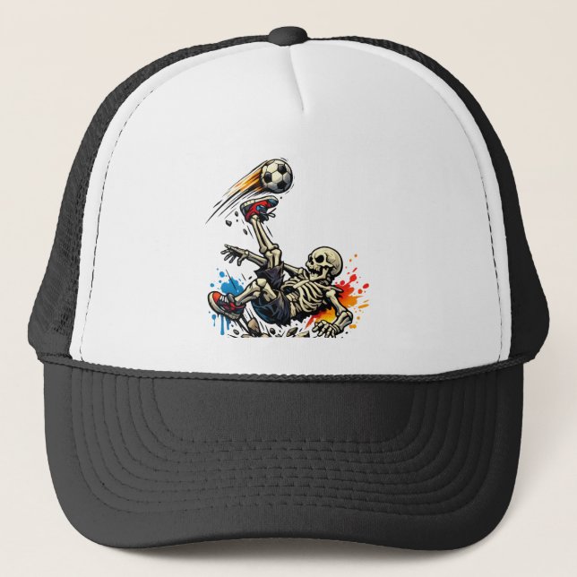 Boné Caneca de Futebol Chuta Bicicleta Esqueleto Estili (Frente)